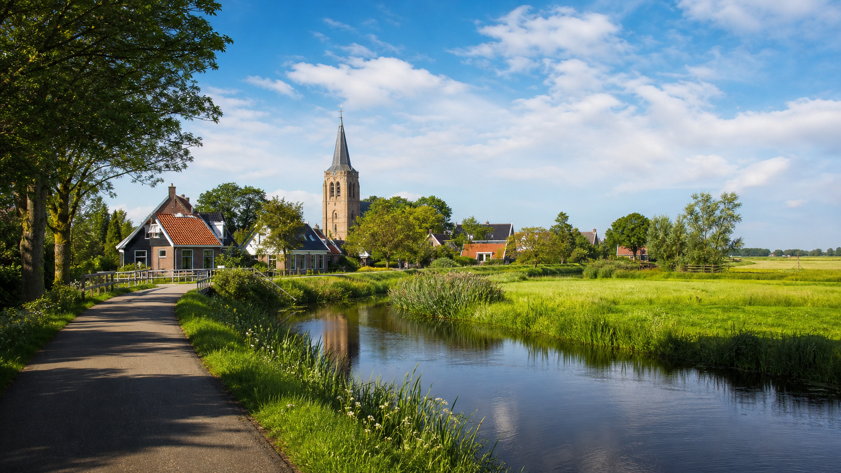 Friese dorpsroute langs water en weilanden